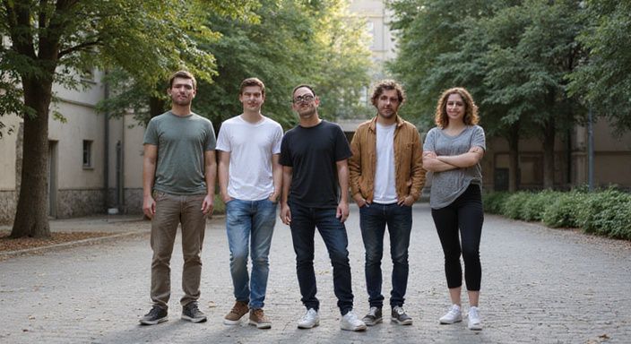 Eine Gruppe von Transgender-Personen zeigt inklusive Verbundenheit im Freien. Eine Gruppe von Transgender-Personen zeigt inklusive Verbundenheit im Freien.