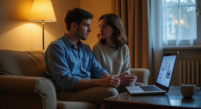 Zwei Personen sitzen auf einem Sofa und führen ein Gespräch. Zwei Personen sitzen auf einem Sofa und führen ein Gespräch über sexkontakt in Aargau.