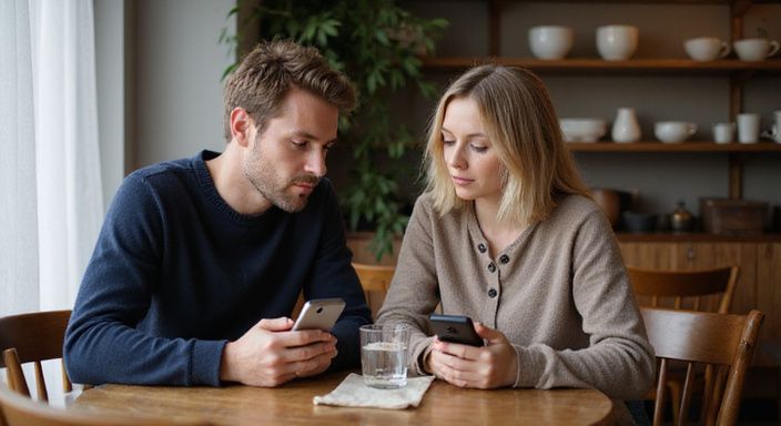 Ein Paar diskutiert über sexkontakt in Sankt Gallen in einem gemütlichen Café.
