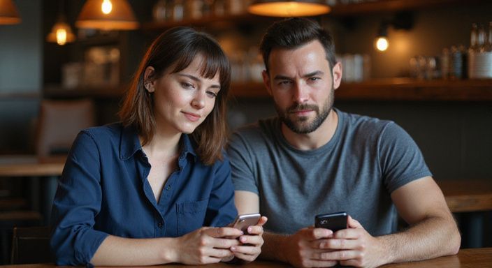 Ein Paar diskutiert entspannt über Escort-Dienste an einer Bar und wollen sexkontakt in Thurgau.